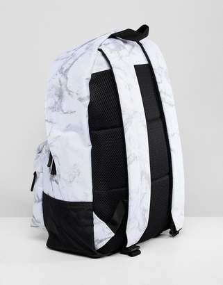 adidas Skateboarding Marble Print Backpack in White DH2570