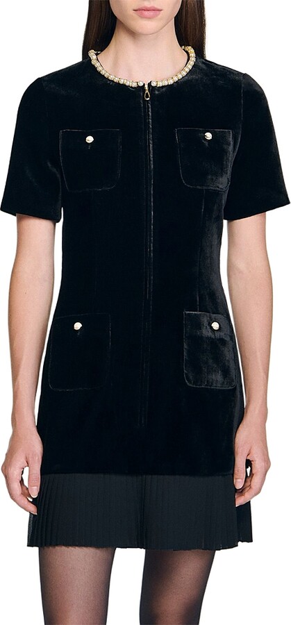 Sandro Short Velvet Dress