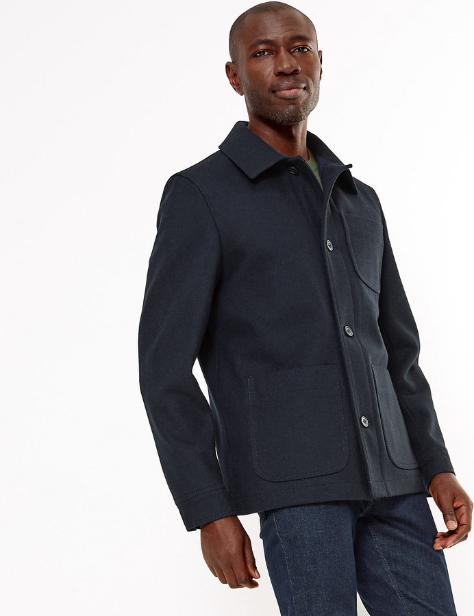 Marks and Spencer Wool Utility Jacket ShopStyle