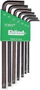 Eklind Torx Key Set, T10 - T40, L-Shaped, Long