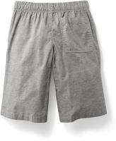 Thumbnail for your product : Old Navy Straight Heathered-Twill Jogger Shorts for Boys