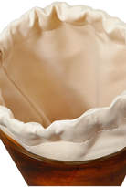 Thumbnail for your product : Montunas Lirio Resin And Silk-satin Bucket Bag - Brown
