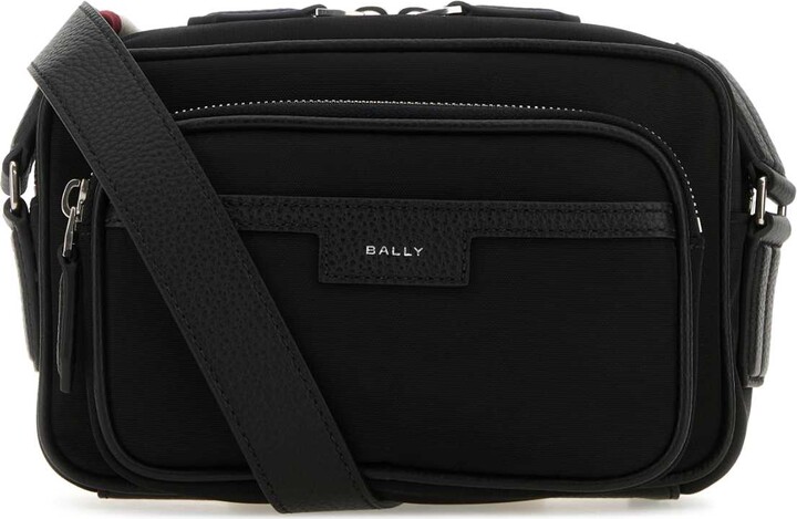 Bally Black Canvas Code Crossbody Bag ShopStyle
