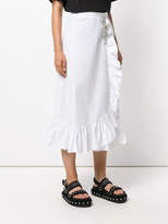 Thumbnail for your product : Christopher Kane crystal frill cotton skirt