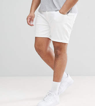 ASOS Design DESIGN Plus Denim Shorts In Skinny White