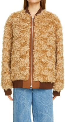 Dries Van Noten Varlo Faux Shearling Front Bomber Jacket - ShopStyle