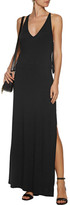 Thumbnail for your product : Haute Hippie So Lets Go Dancing Fringe-Trimmed Stretch-Knit Maxi Dress