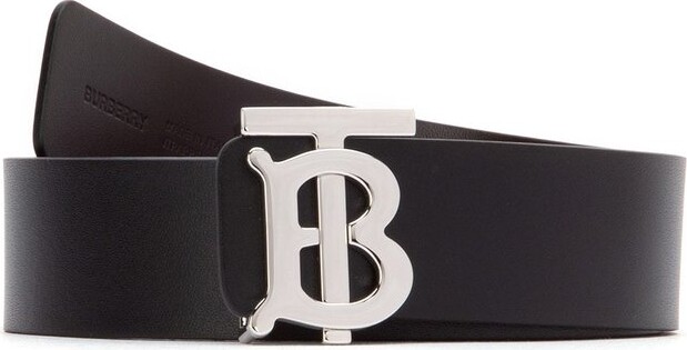 Men's fashion designer Burberry Belt leather B belt with gold buckle Size  30-32 41 Inch