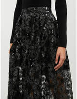 Thumbnail for your product : Maje Sequin-embellished tulle skirt