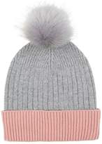 Thumbnail for your product : Accessorize Turn Up Pom Pom Beanie Hat - Multi