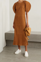 Thumbnail for your product : Mara Hoffman Aranza Smocked Organic Cotton-blend Midi Dress - Orange - x large