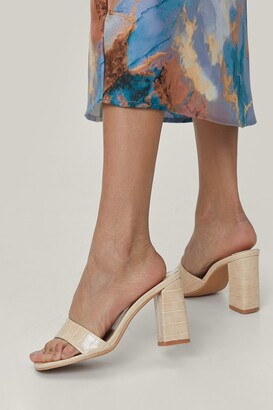 Nude Leather Mules | Shop the world's largest collection of fashion 