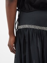 Thumbnail for your product : Merlette New York Elinga Embroidered Cotton-voile Asymmetric Skirt - Black