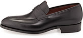 Thumbnail for your product : Neiman Marcus Almond-Toe Penny Loafer, Black