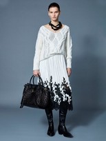 Thumbnail for your product : Ermanno Scervino Crystals Embellished Knit V Neck Sweater