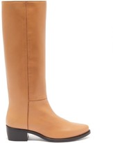 Thumbnail for your product : LEGRES Knee-high Leather Riding Boots - Tan