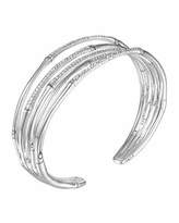 Thumbnail for your product : John Hardy Bamboo Silver Narrow Flex Cuff with Diamonds
