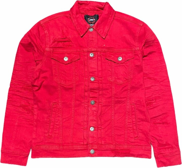 Red Denim Jacket Men | ShopStyle