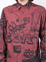 Thumbnail for your product : PACCBET Graffiti-Print Long-Sleeve Shirt
