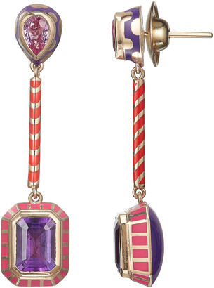 Alice Cicolini Memphis Candy Lacquer Long Drop Earrings