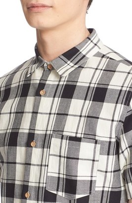 A.P.C. Men's Plaid Short Sleeve Woven Shirt