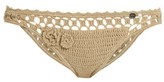 Thumbnail for your product : She Made Me Jannah Cheeky Crochet Bikini Briefs - Tan