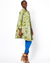 Thumbnail for your product : See by Chloe Camo Longline Parka with Cropped Sleeves