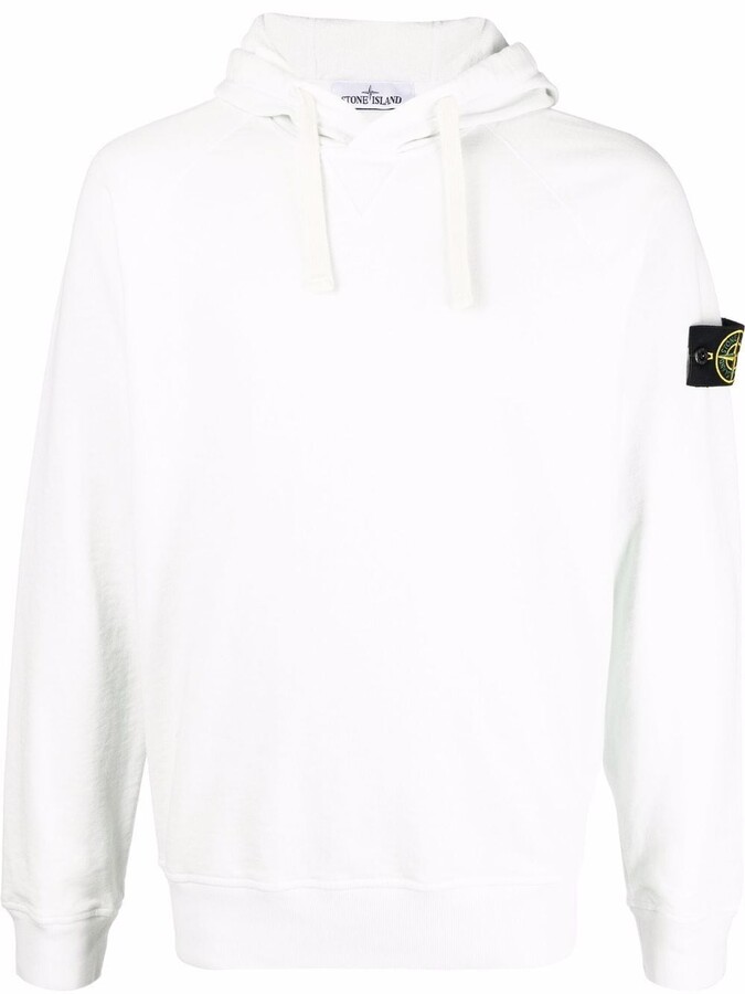 stone island hoodie white