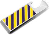 Thumbnail for your product : Cufflinks Inc. Varsity Stripes Purple and Yellow Bottle Opener Money Clip