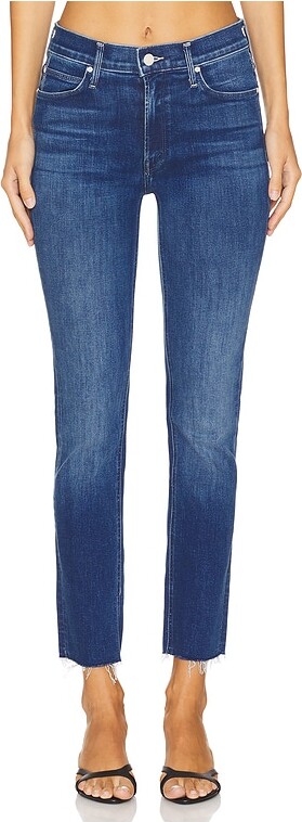 Mother The Mid Rise Dazzler Ankle Fray Jeans