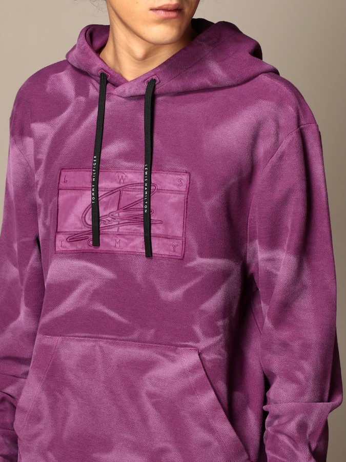 tommy hilfiger purple hoodie
