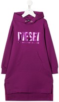 Thumbnail for your product : Diesel Kids Logo Print Hoodie Dress