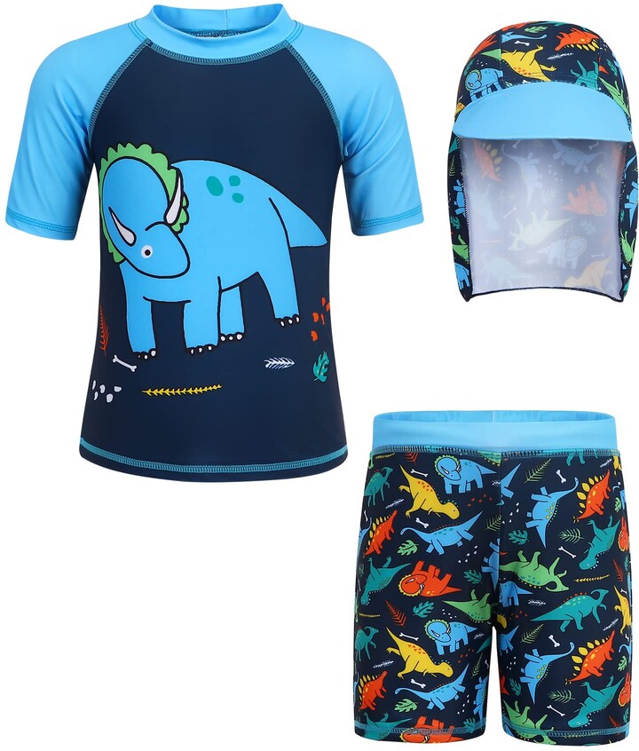 Jurebecia Boys Swimsuit Swimming Suit for Boys Rash Guard Swimwear with