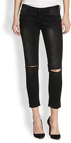 Thumbnail for your product : One Teaspoon Iggys Washed Distressed Cropped Skinny Jeans
