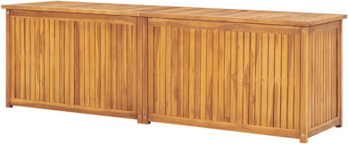 VidaXL Water Resistant Teak Wood Deck Box in Brown