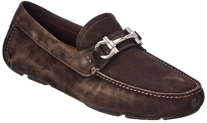 salvatore ferragamo parigi suede loafers
