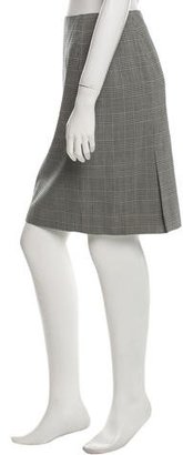 Piazza Sempione Plaid Wool Mini Skirt