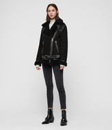 Thumbnail for your product : AllSaints Rei Shearling Biker Jacket
