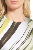 Thumbnail for your product : Classiques Entier Ikat Stripe A-Line Stretch Silk Dress
