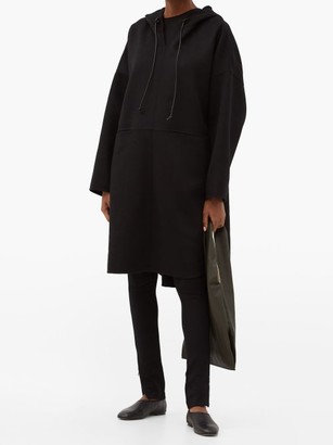 Totême Hooded Wool-blend Pullover Coat - Black