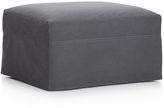 Thumbnail for your product : Crate & Barrel Lounge II Petite Slipcovered 32" Ottoman with Casters