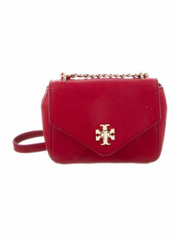 Tory Burch Leather Chain Link Crossbody Bag Red ShopStyle