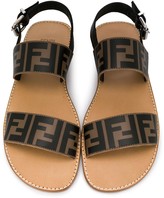 Thumbnail for your product : Fendi Kids TEEN FF print sandals