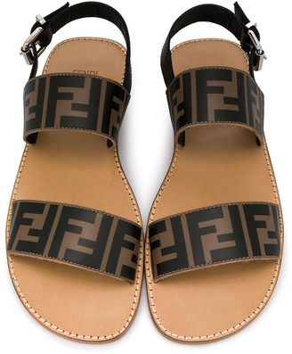 Fendi Kids TEEN FF print sandals