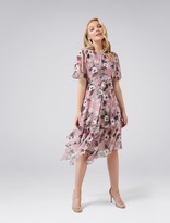 Thumbnail for your product : Ever New Nancy Petite Cape Sleeve Midi Dress