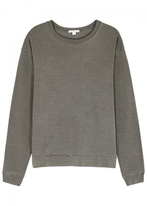 James Perse Olive Cotton Sweatshirt