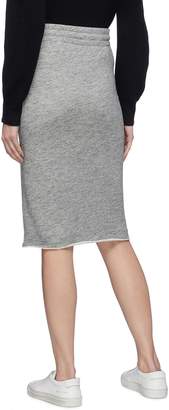 Rag & Bone Jean Drawcord waist raw hem sweat skirt