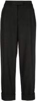 Thumbnail for your product : Oscar de la Renta turn up cuff cropped trousers