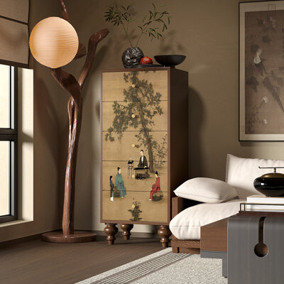 HomeLuxea Aesthetic classical five drawers decor cabinet