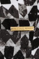 Thumbnail for your product : MICHAEL Michael Kors Printed fine-knit cotton-blend sweater